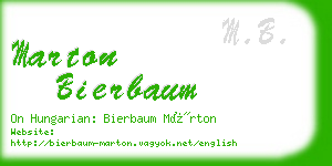 marton bierbaum business card